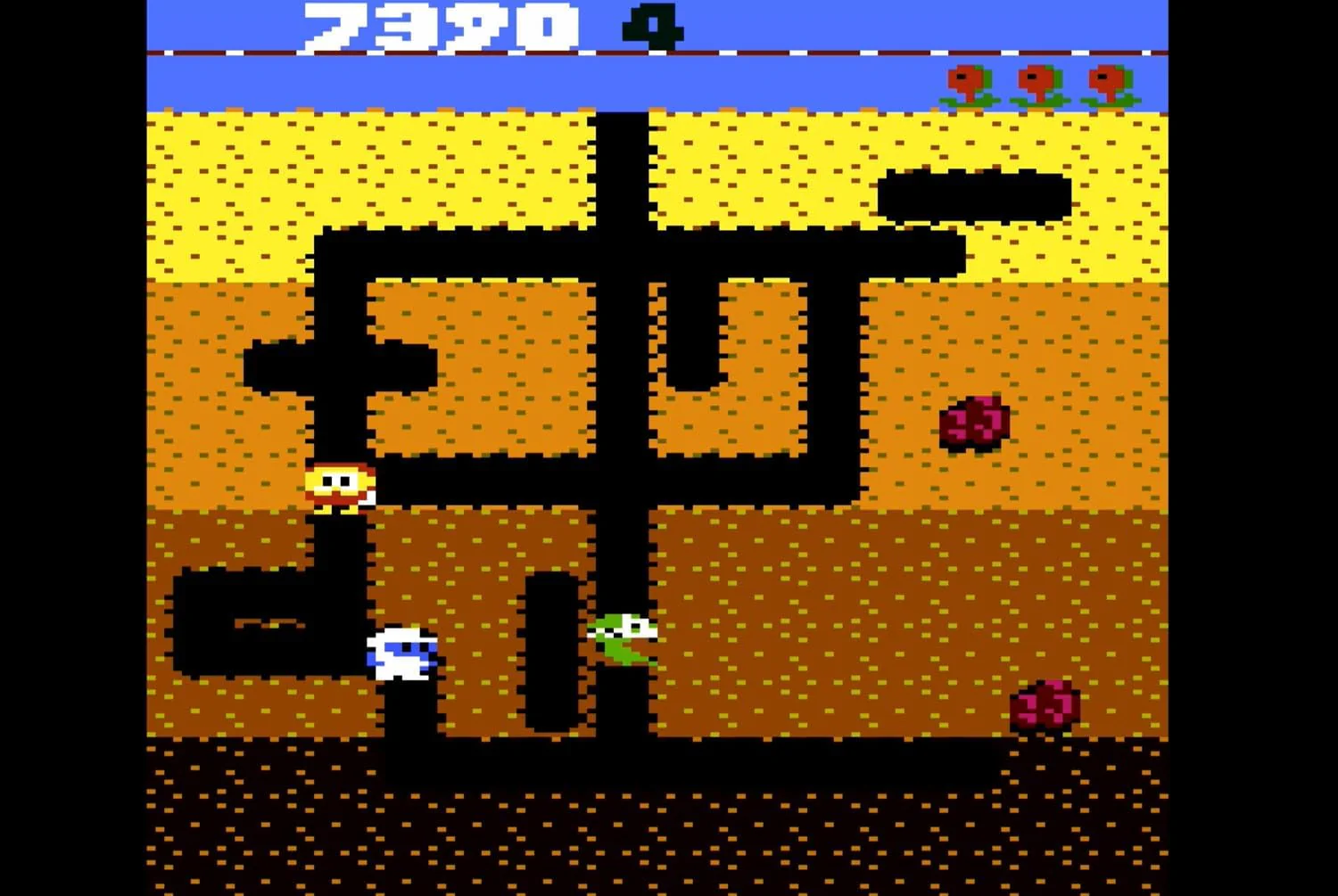 DIG DUG (compatible with Atari 2600+, Atari 7800+ and Atari 7800 video game systems) - Image 4