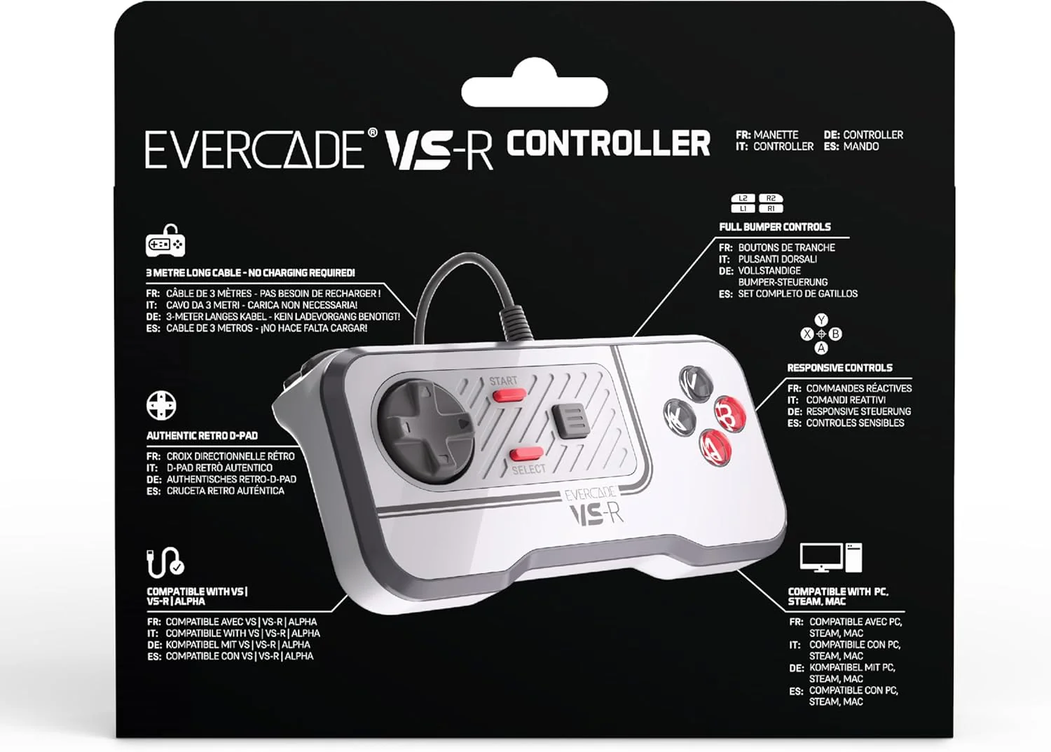 Evercade VS-R Controller - Grey - Image 2