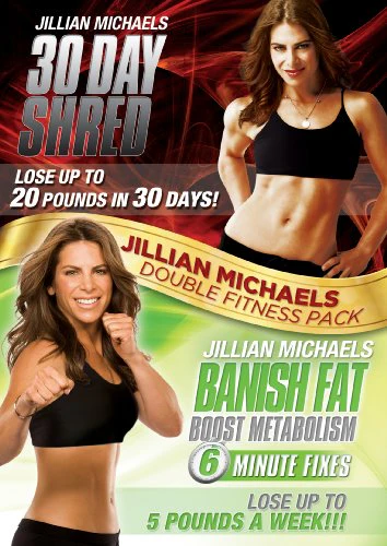 Jillian Michaels Double Fitness Pack: 30 Day Shred & Banish Fat Boost Metabolism