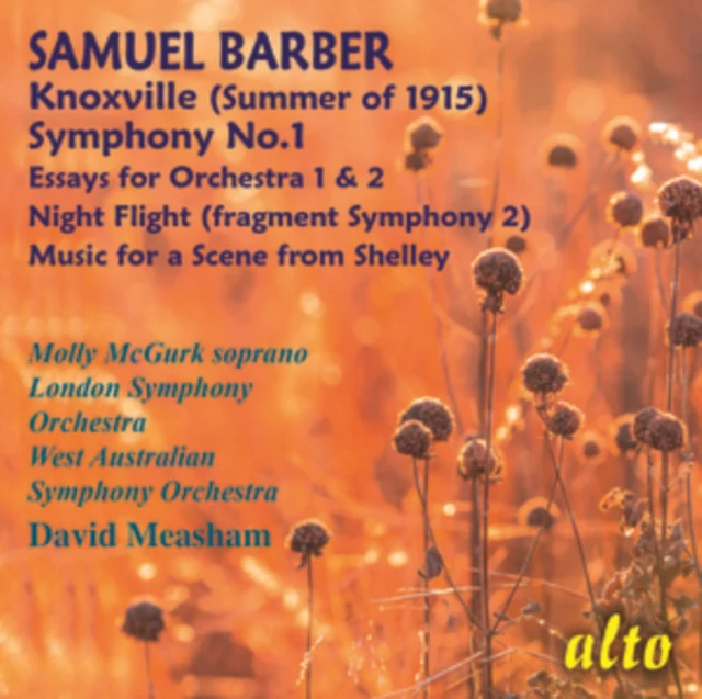 Samuel Barber: Knoxville (Summer of 1915)/Symphony No. 1/... [CD / Album]